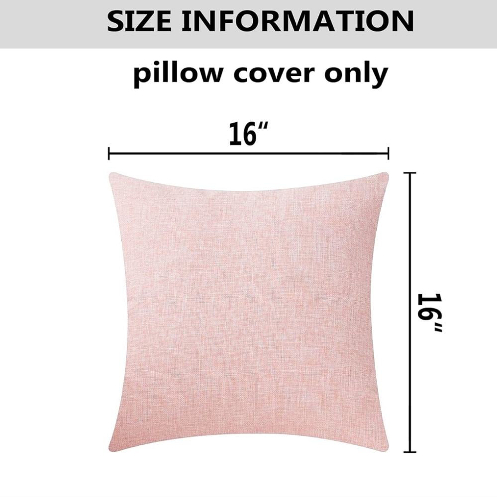 New! 2 Pack of Pink Linen Decorative Throw Pillow Covers - Picture 3 of 6